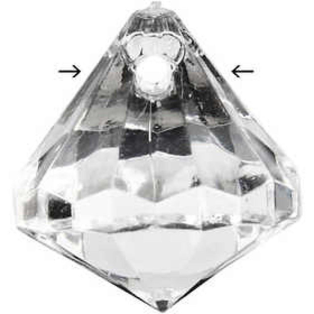 Prisme, str. 17x16 mm, hullstr. 1,2 mm, 43 stk., Blank transparent