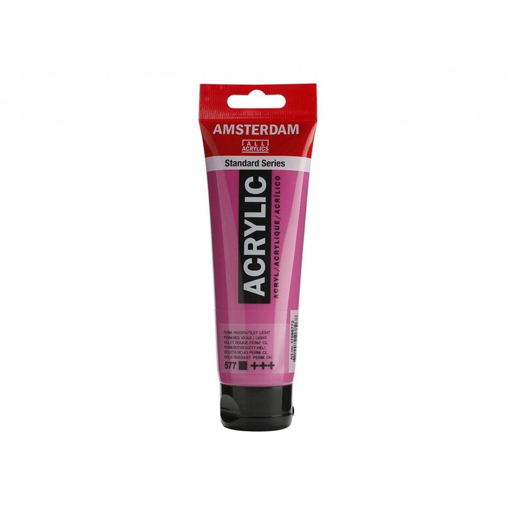 Amsterdam Standard 120ml - 577 Permanent Red Violet Light - HobbyHimmelen