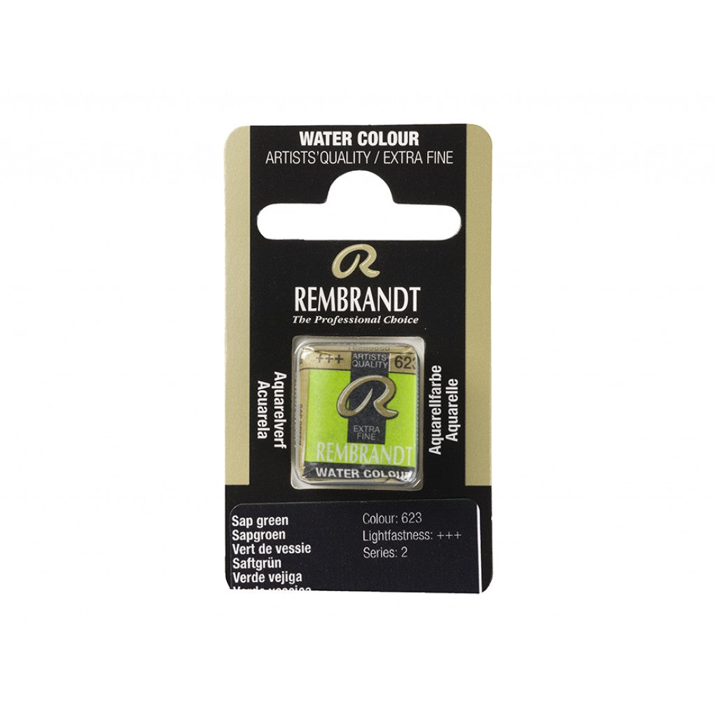 Rembrandt Akvarell Halfpan - Sap Green 623