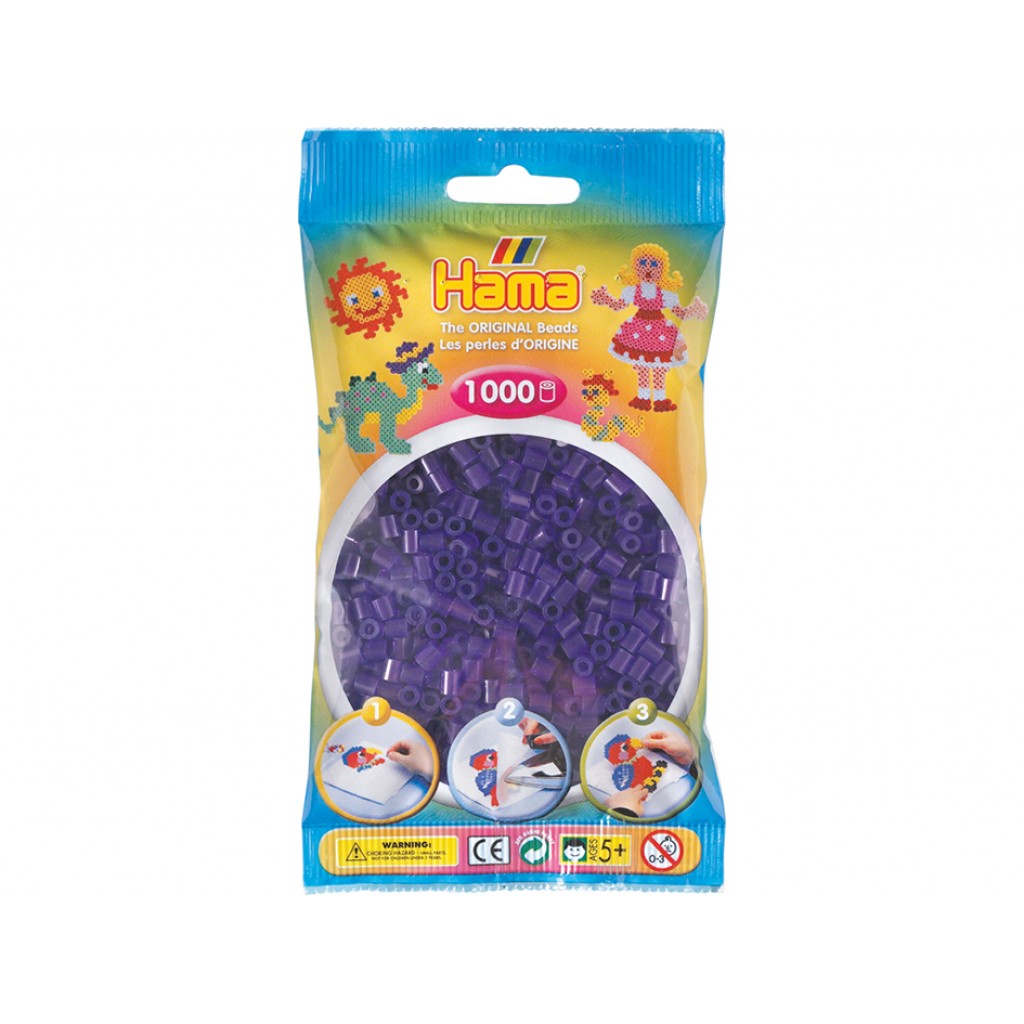 Hama Midi, 1000stk - 24 Transparent Lilla