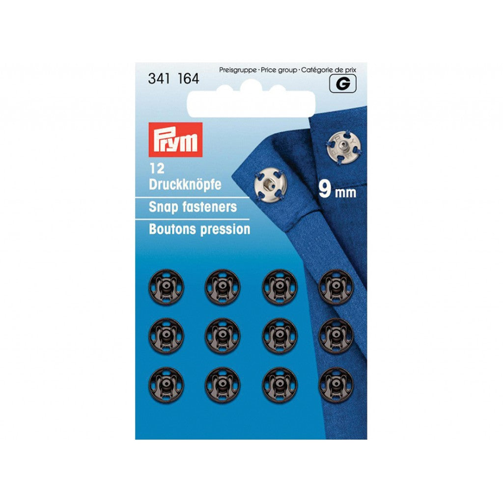 Prym Patentknapper 9mm 12stk - sort