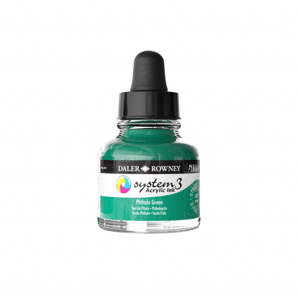 Daler Rowney - System3 Ink 29,5ml - 361 Phthalo Green