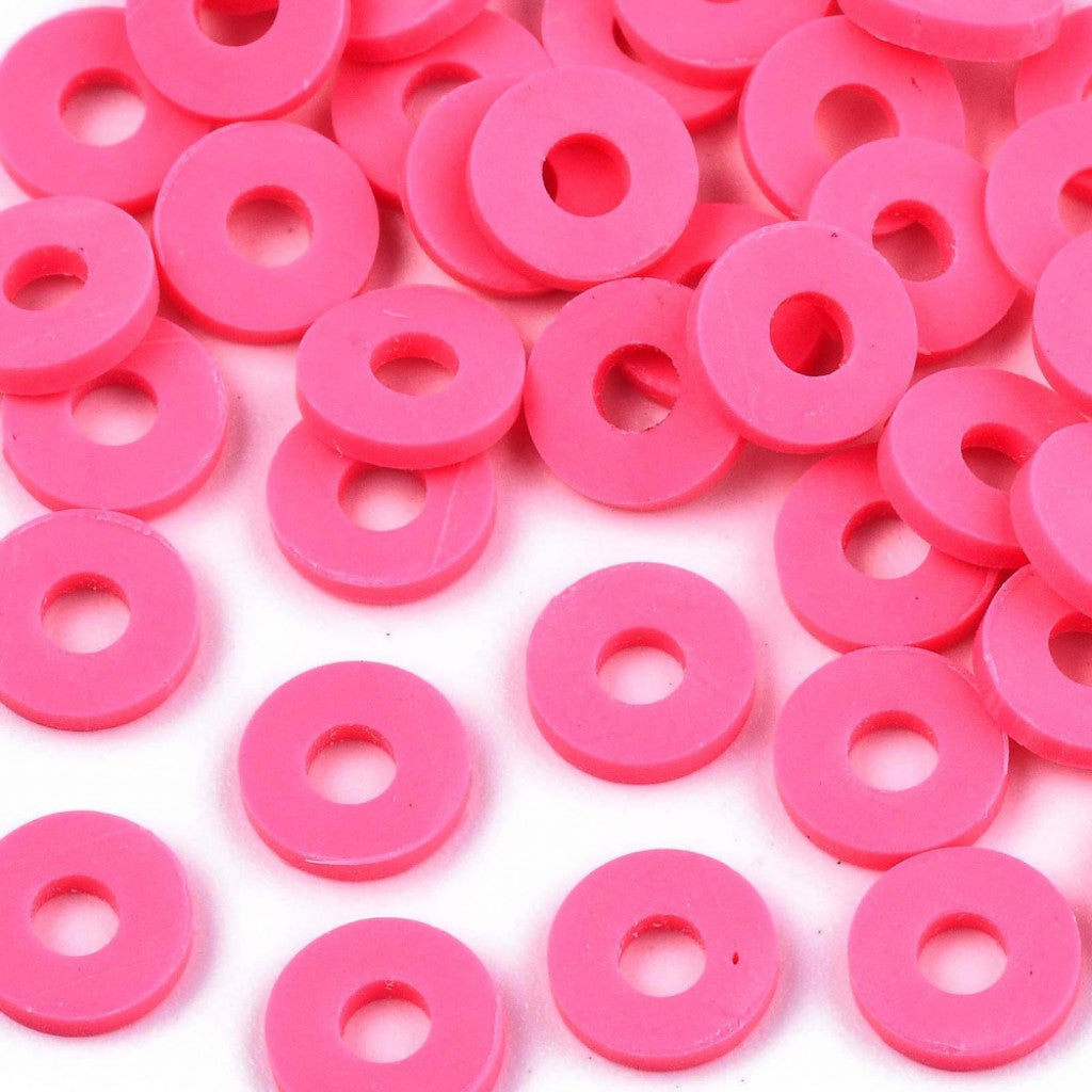Heishi Beads 10g, 6mm - Camellia