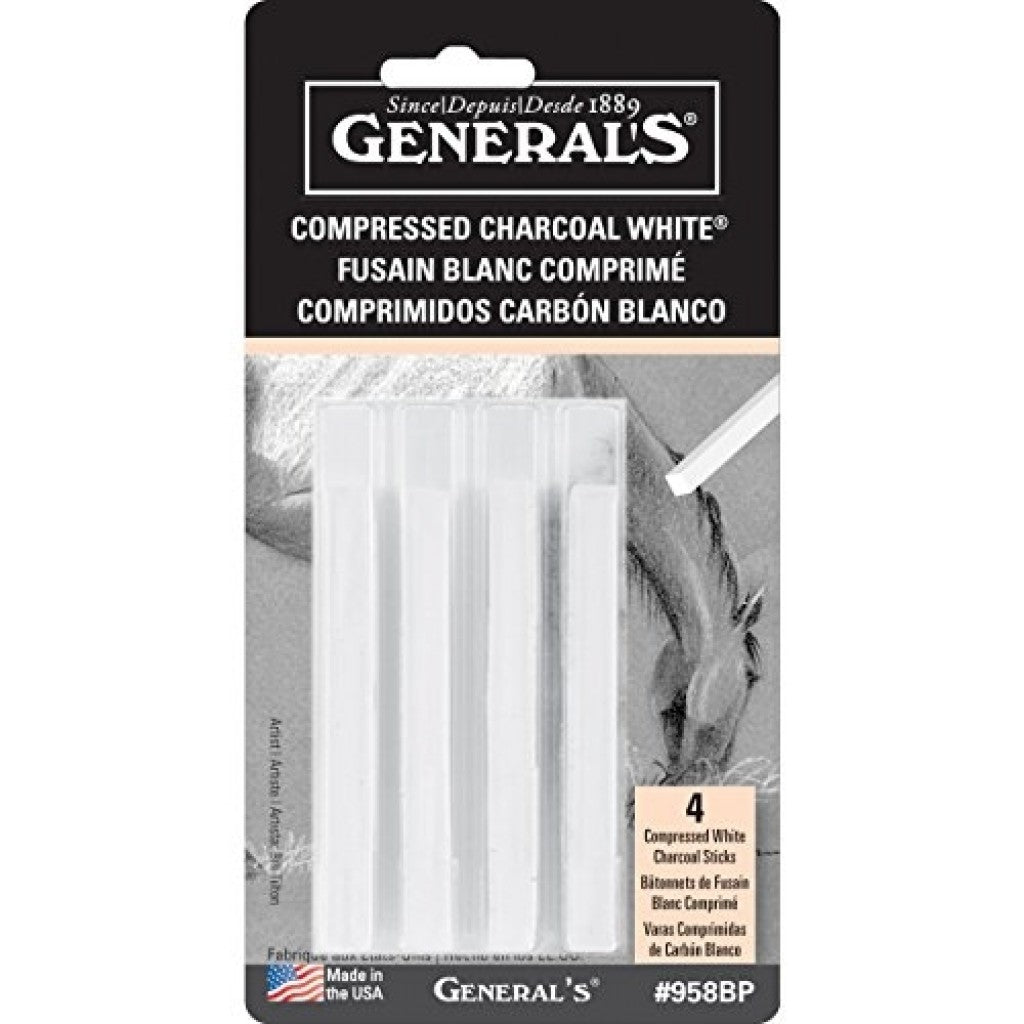 Generals - Compressed White Charcoal 4-pack