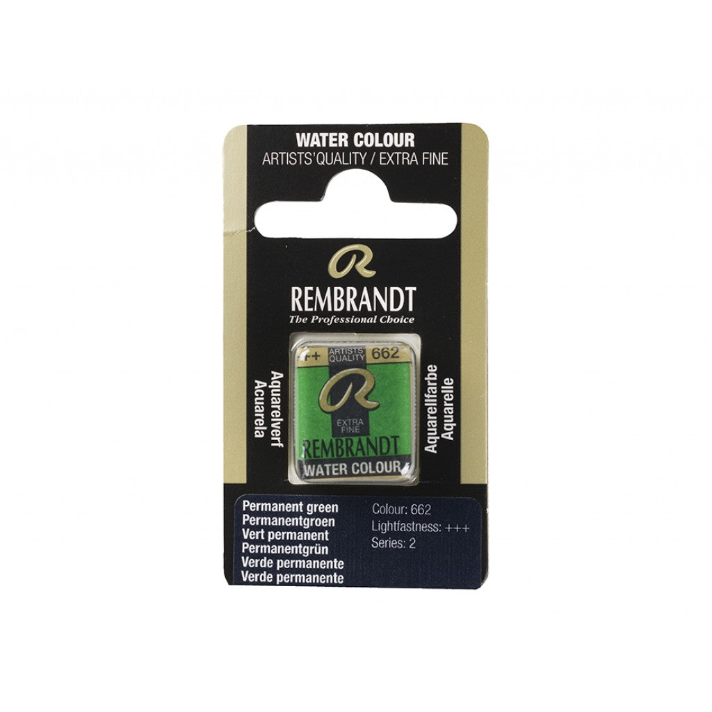 Rembrandt Akvarell Halfpan - Permanent Green 662