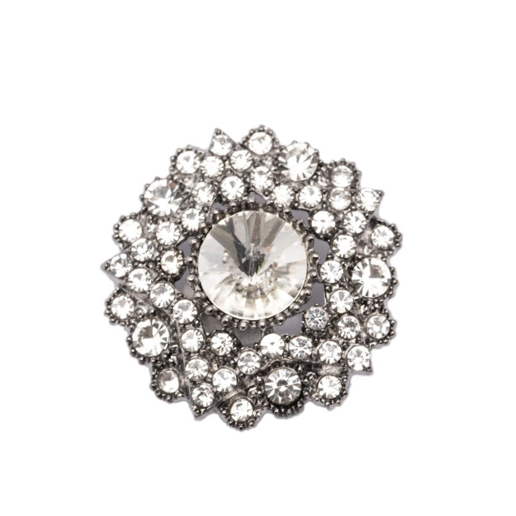 Knapp 22mm - Strass Blomst (KN601)