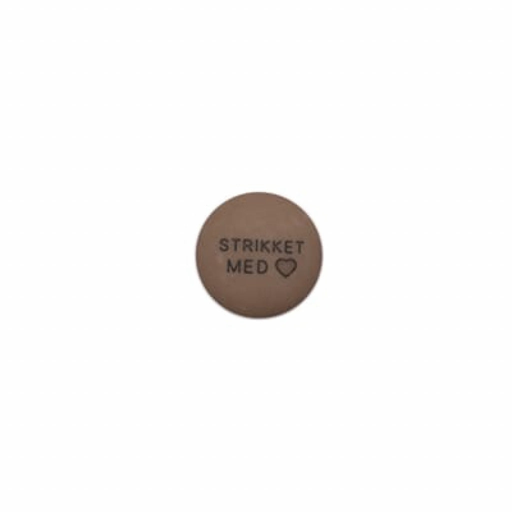 Knapp, Strikket med ❤️ - 18mm Brun (KN586)