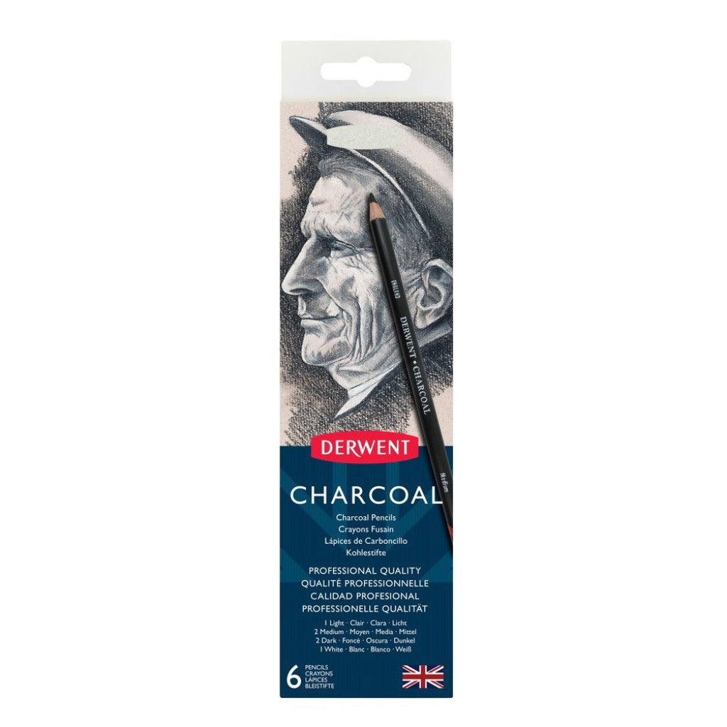 Derwent Charcoal - 6-sett