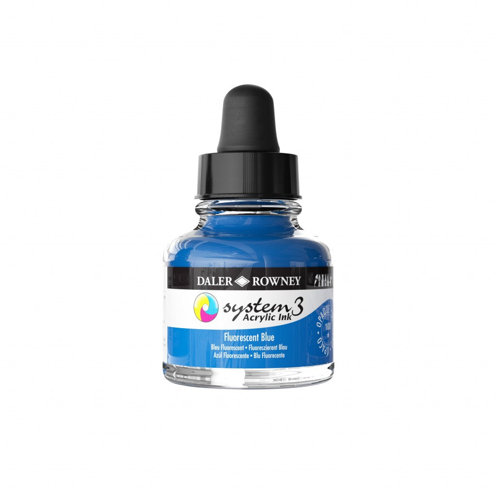 Daler Rowney - System3 Ink 29,5ml - 100 Fluorescent Blue