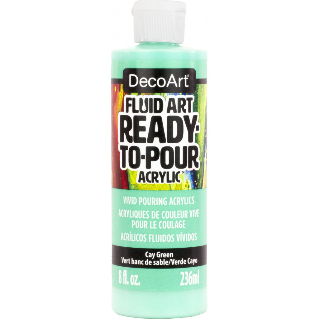 DecoArt - FluidArt Ready-To-Pour Acrylic Paint 236ml - Cay Green