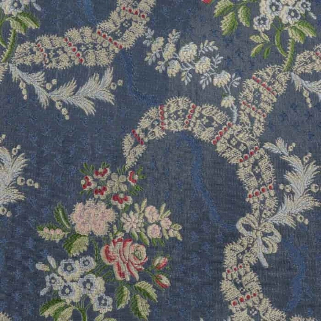 Silkedamask Dauphin Lampas (Vest-Agder 1810-liv) - Blå