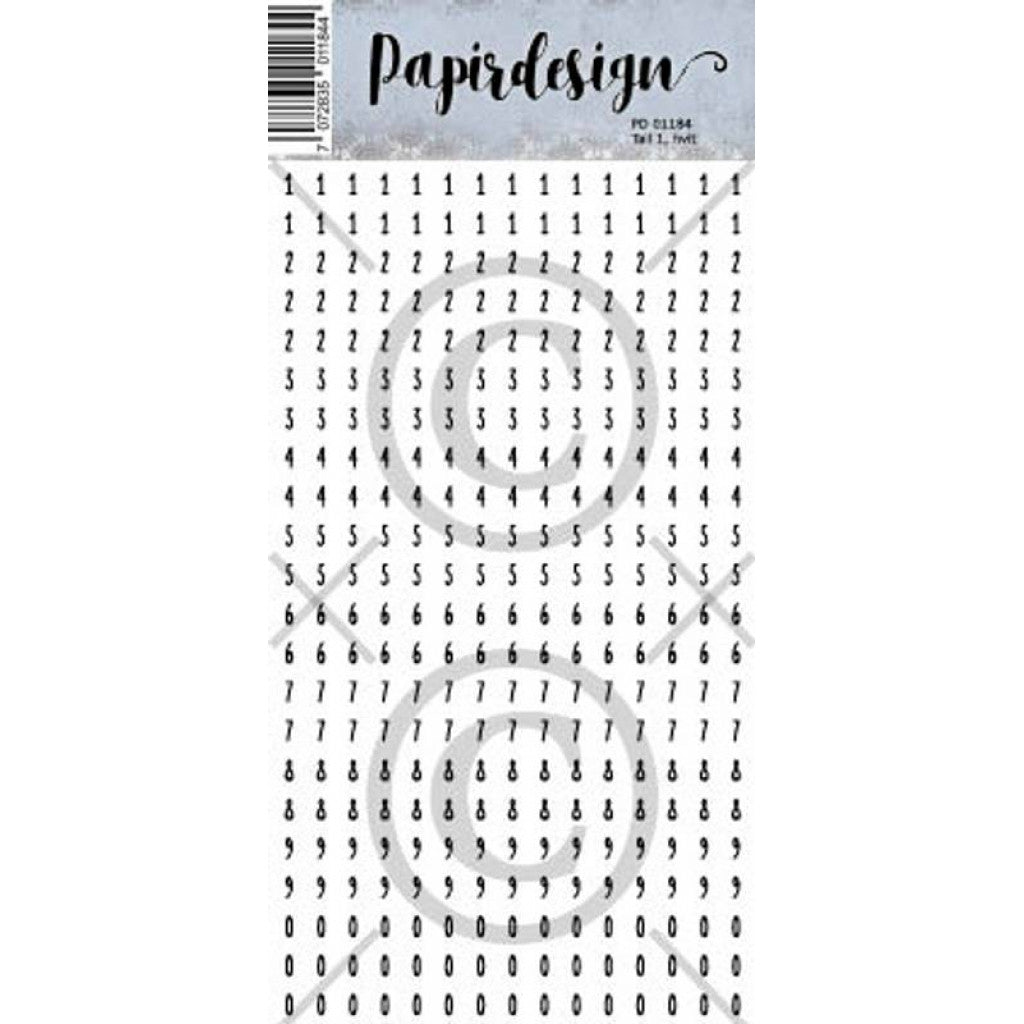 Klistremerke - Tall 1, Hvit