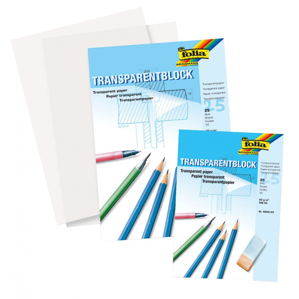 Folia Transparentpapir A4 , 25ark - 80g