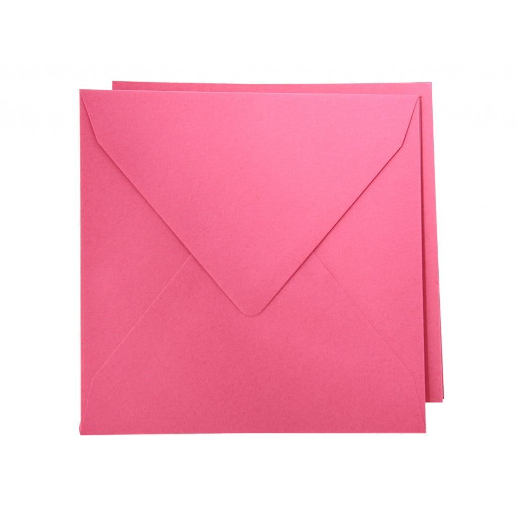 Staz Kort & Konvolutt - 16x16cm 10 stk - 10 Fuchsia