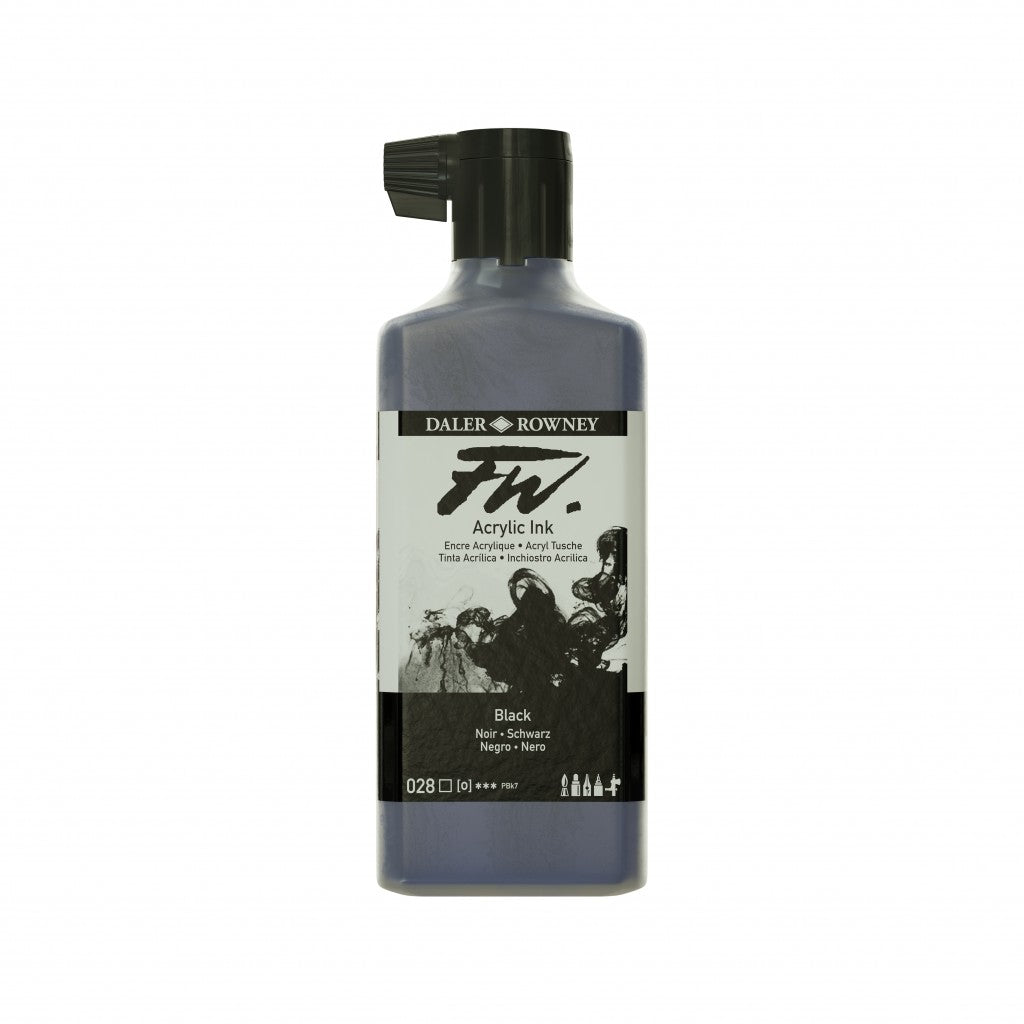 Daler Rowney - FW Ink 180ml - 028 Black India