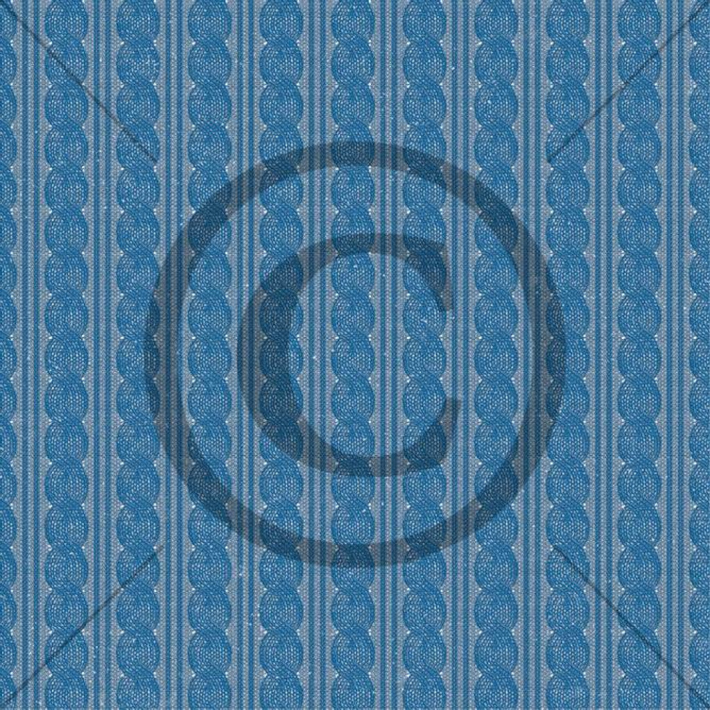 Papirdesign Mønsterpapir 12"x12" - Blå flettestrikk