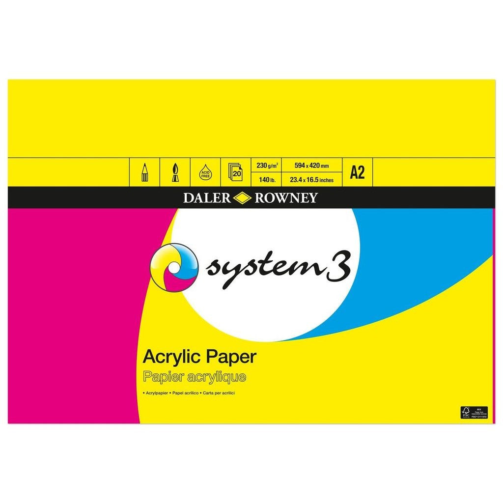 DR System3 Acrylic Pad, 20ark, 230gr - A2