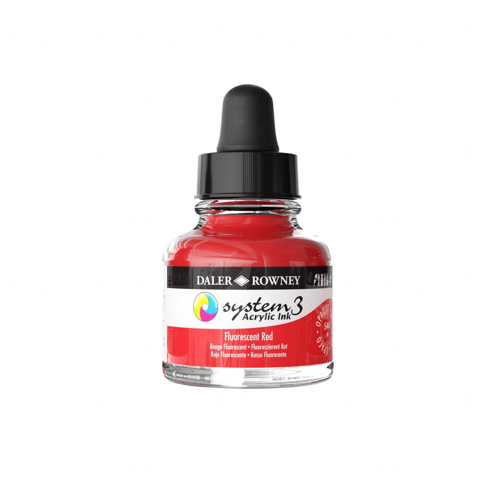 Daler Rowney - System3 Ink 29,5ml - 544 Fluorescent Red