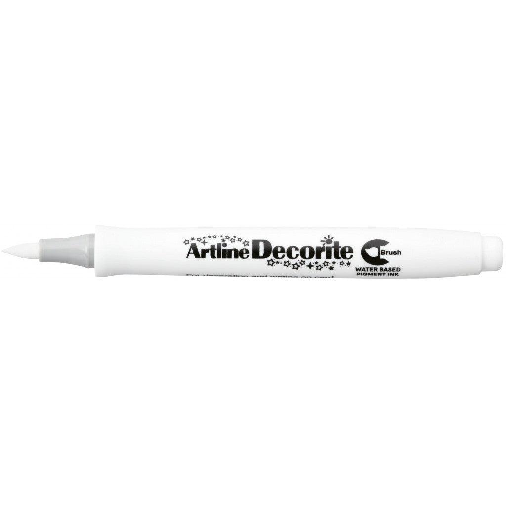 Artline Decorite Brush Hvit - HobbyHimmelen