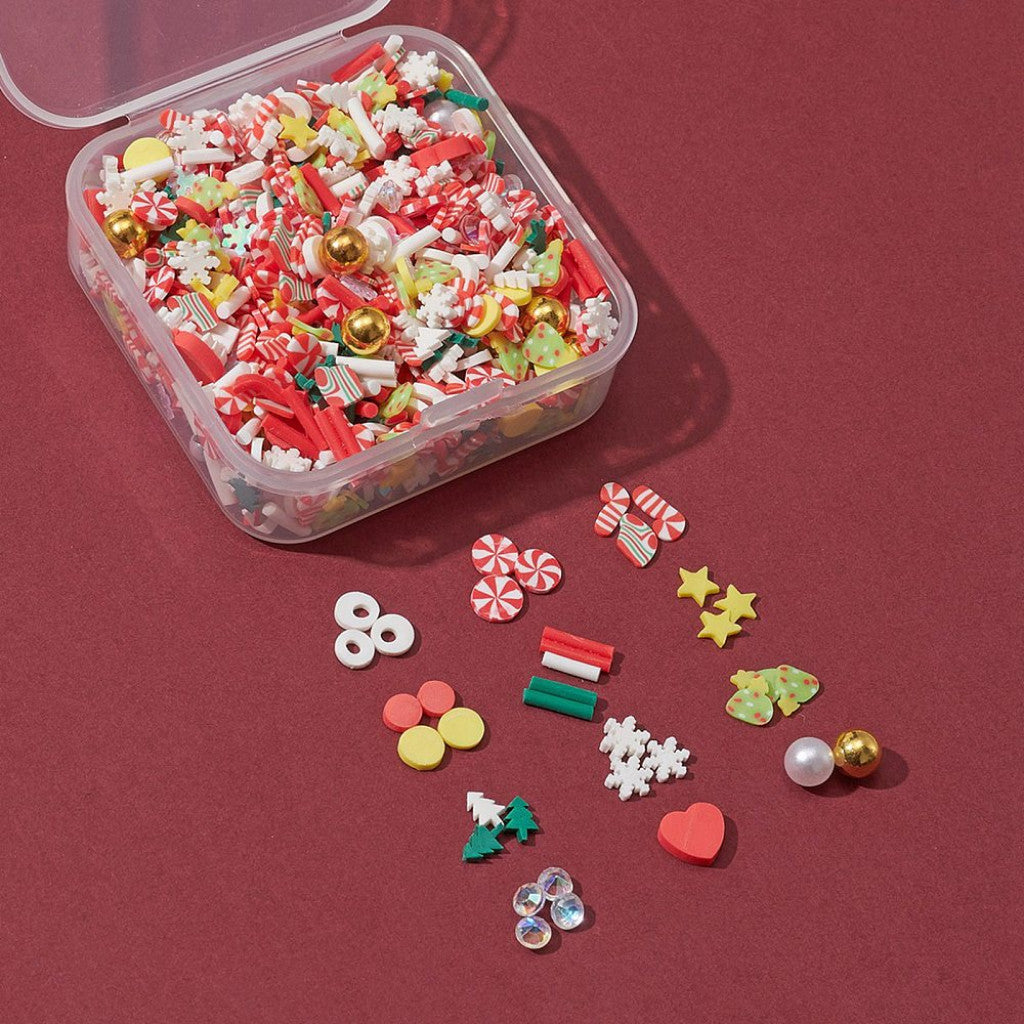 #1 Polymer Confetti & Pearls, 25g - Christmas