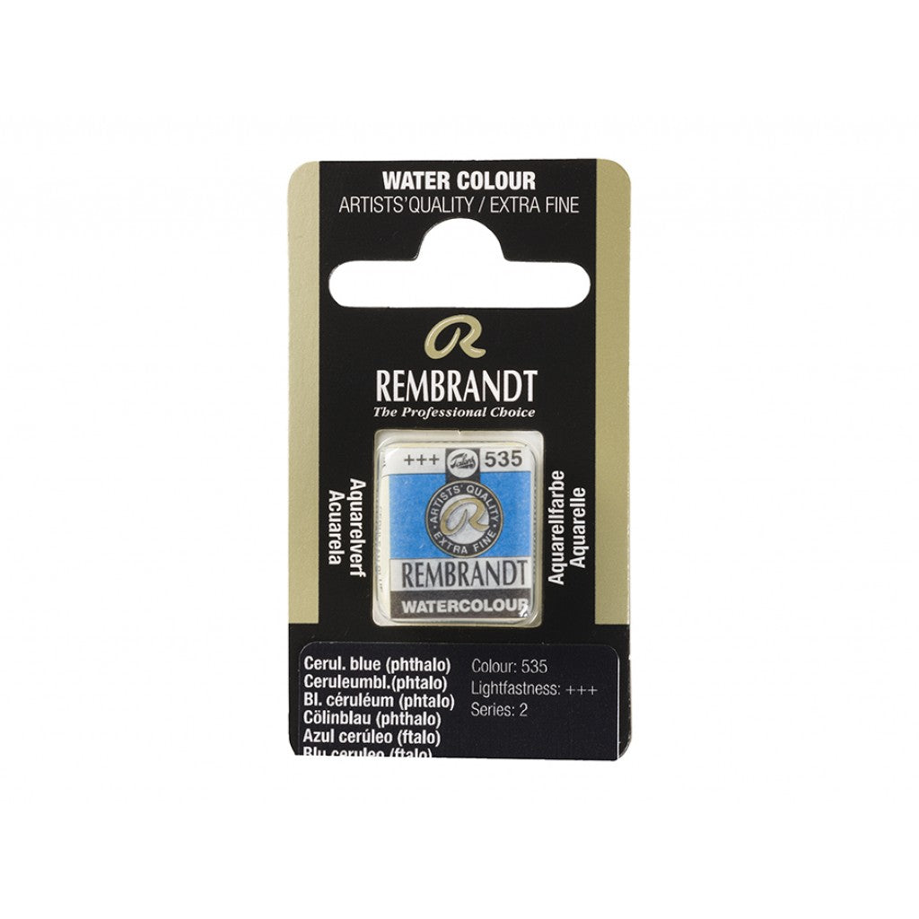 Rembrandt Akvarell Halfpan - Cerulean Blue (Phthalo) 535