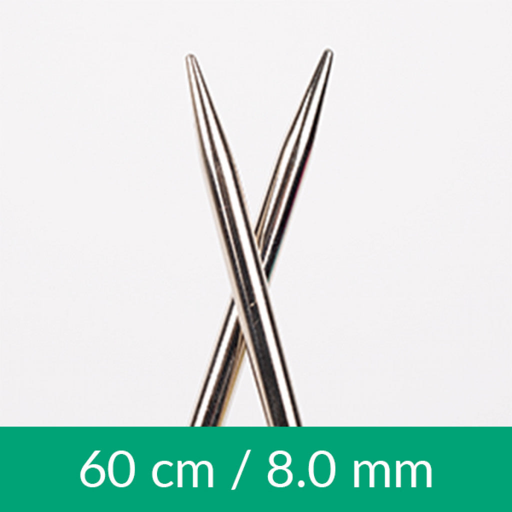 Drops Rundpinne Metall, 60cm - 8.00mm