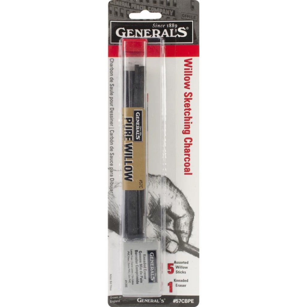 Generals - Willow Sketching Charcoal Sticks 5/Pkg
