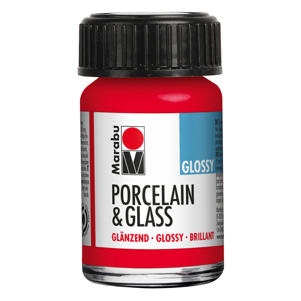 Marabu Porcelain & Glass Blank 15ml - 125 Kirsebærrød