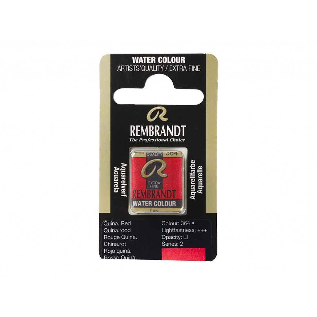 Rembrandt Akvarell Halfpan - Quinacridone Red 364