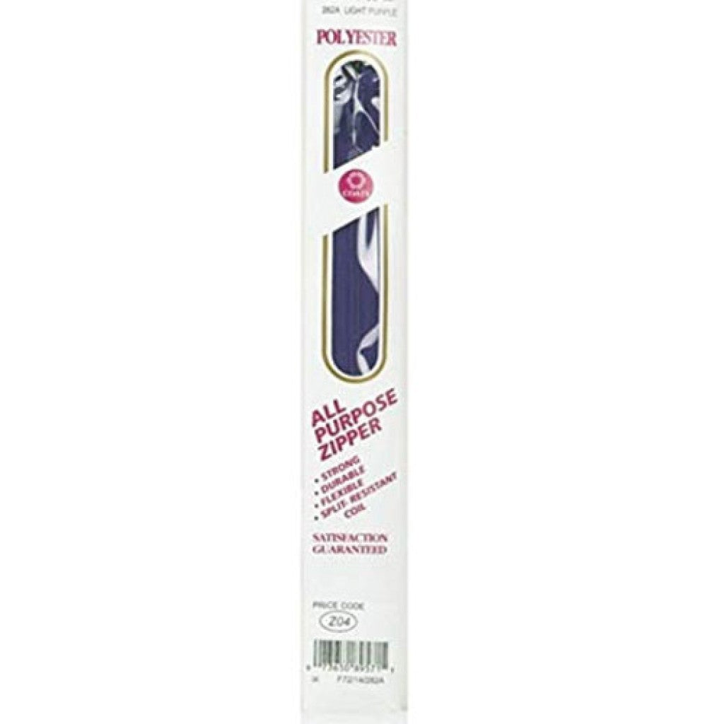 Glidelås i nylon (lukket) - 23cm Light Purple