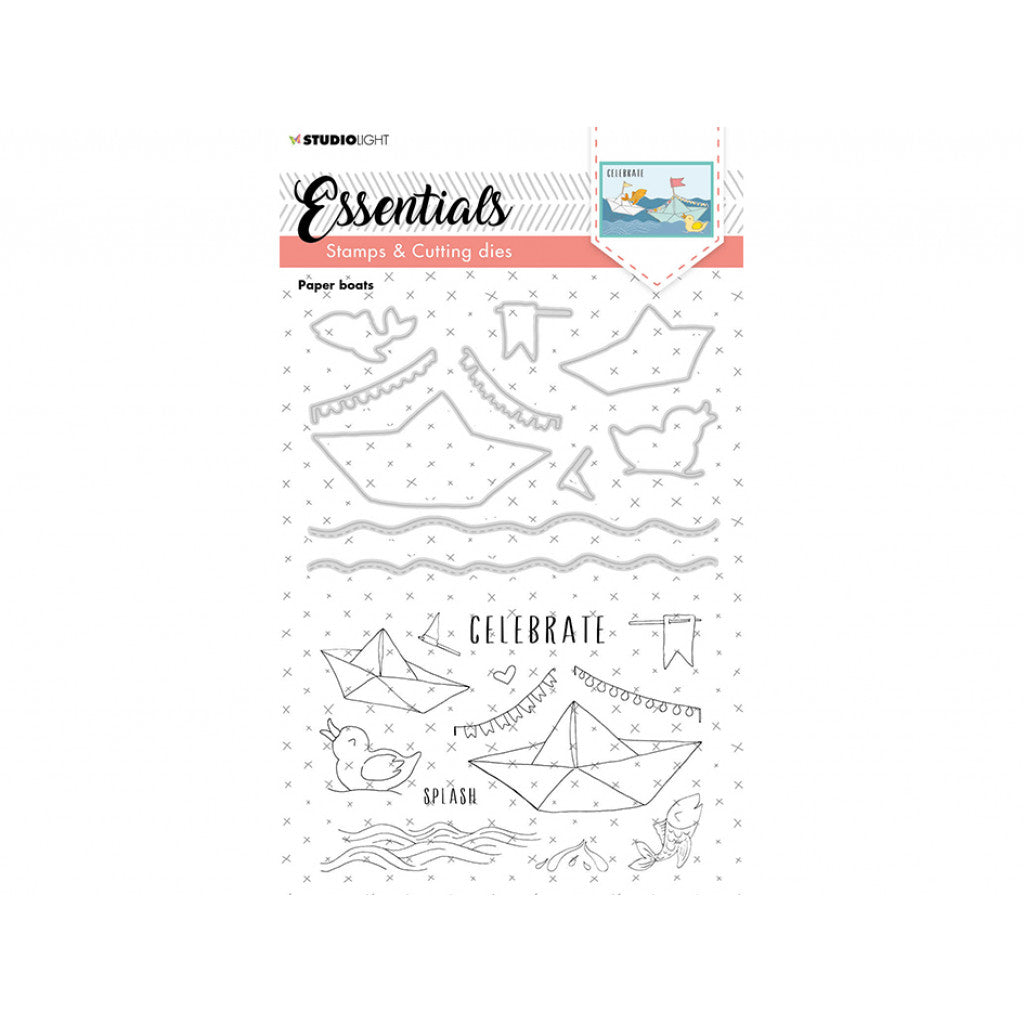 Studio Light Essentials Stamp & Die - Nr. 24, Paper boats