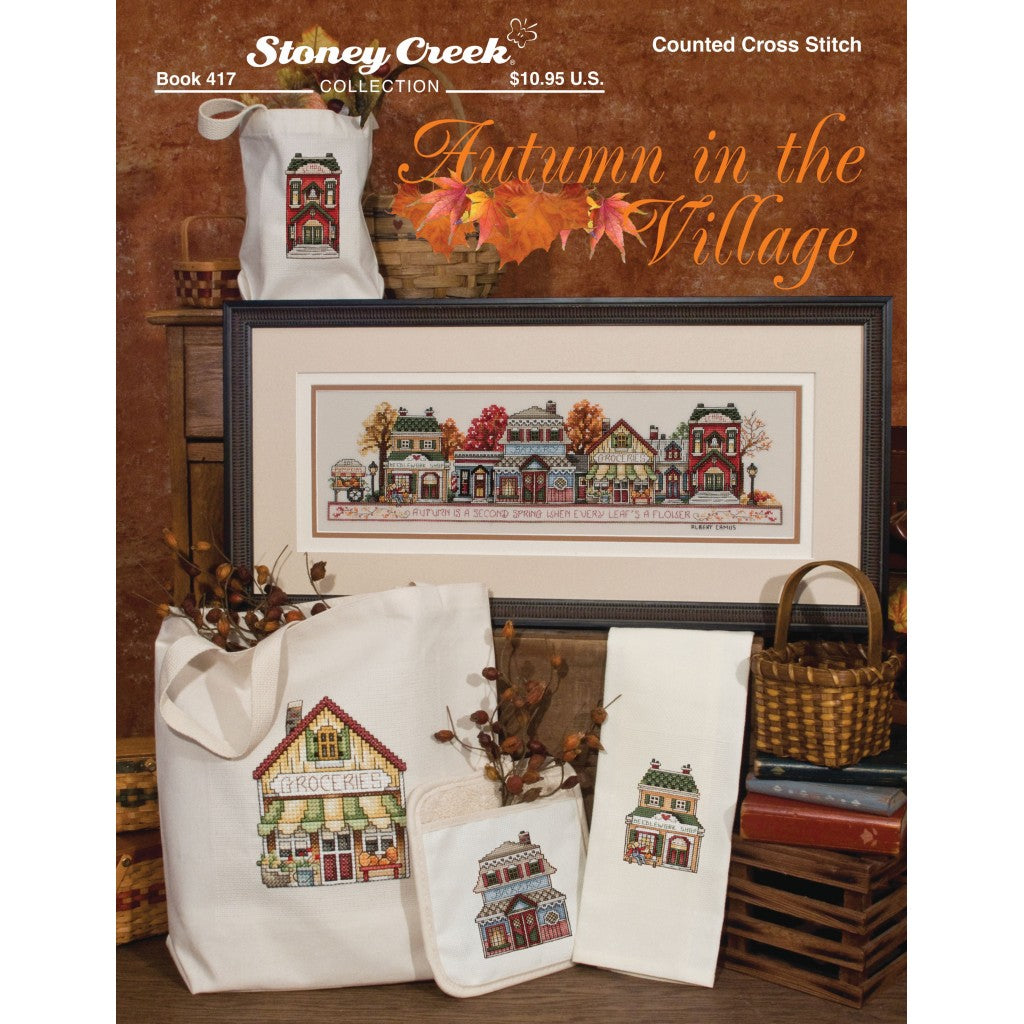 Mønsterhefte Korssting - Autumn In The Village