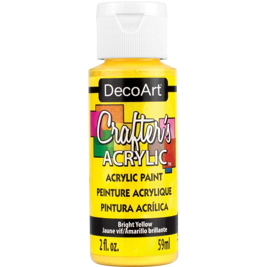 Crafter's Acrylic All-Purpose Paint 2oz-Bright Yellow - HobbyHimmelen
