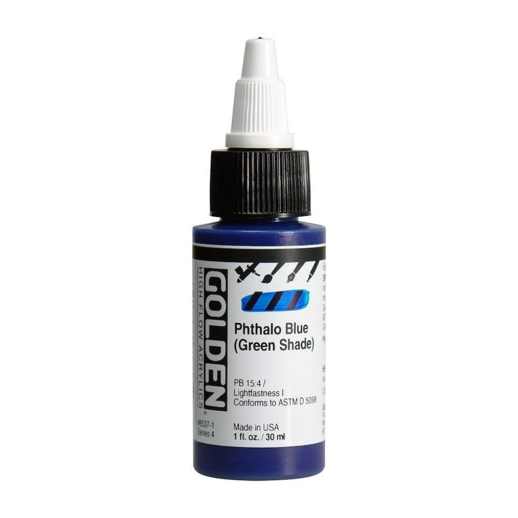 Golden High Flow Acrylics 30ml - Phthalo Blue Green Sh.