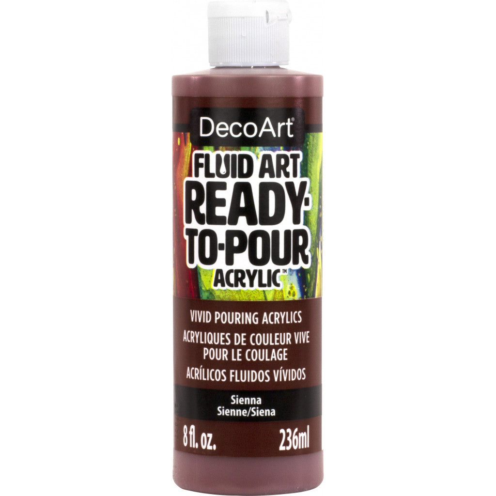 DecoArt - FluidArt Ready-To-Pour Acrylic Paint 236ml - Sienna