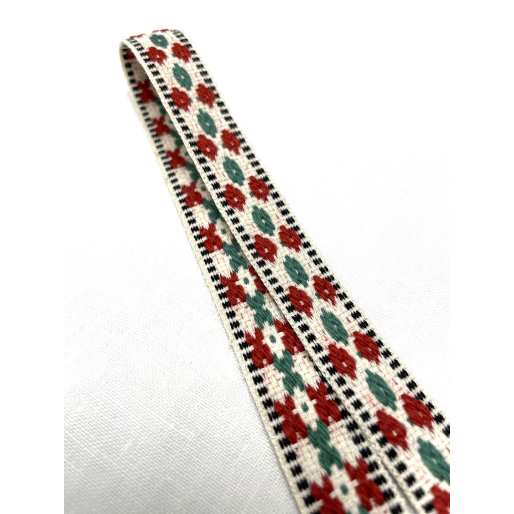 Vevd Bånd - Vest Agder hårbånd hvit/rød/grønn