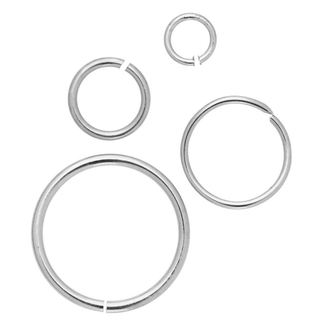 Ringer Sølvfrg Ø4-13 mm 20stk