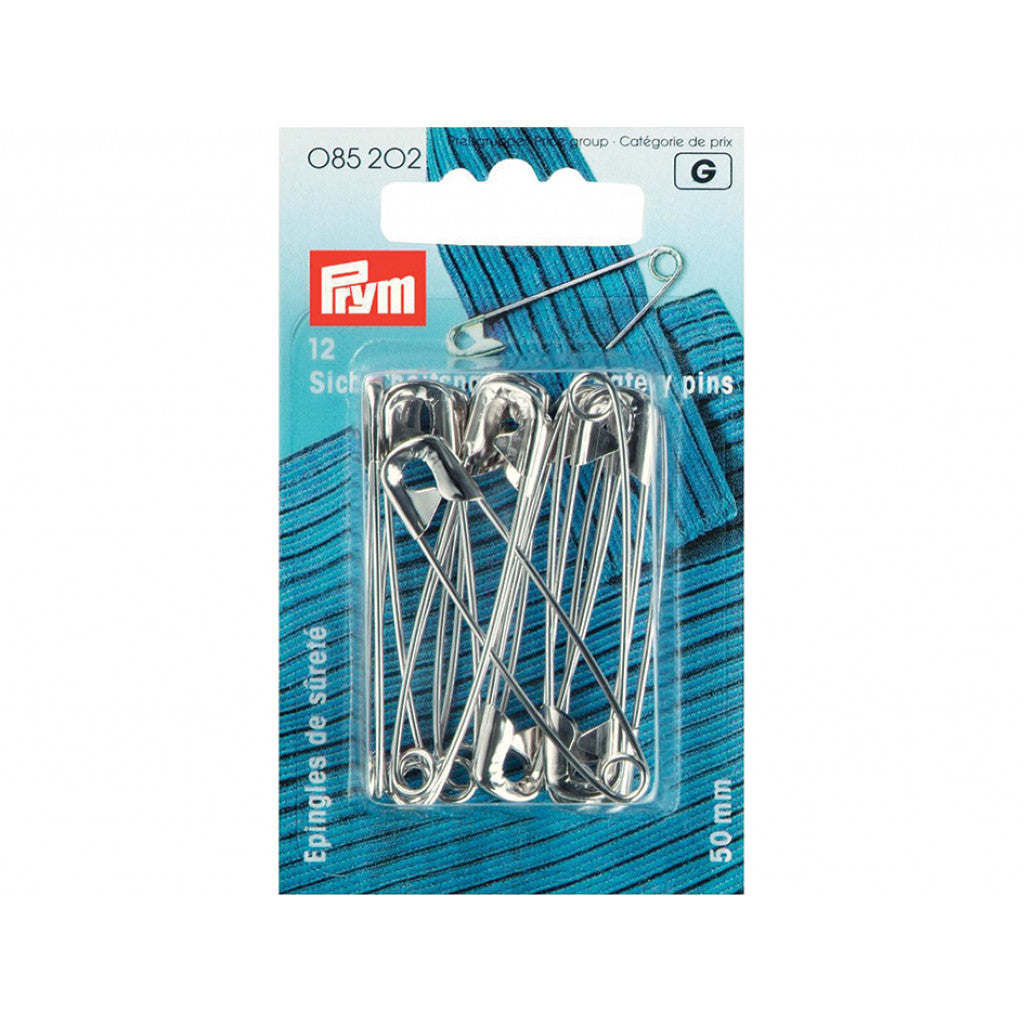 Prym Sikkerhetsnåler 50mm - Sølv - 12stk
