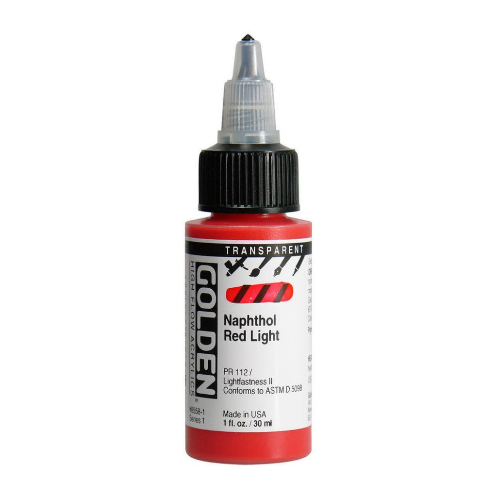 Golden High Flow Acrylics 30ml - Transp. Naphthol Red Light