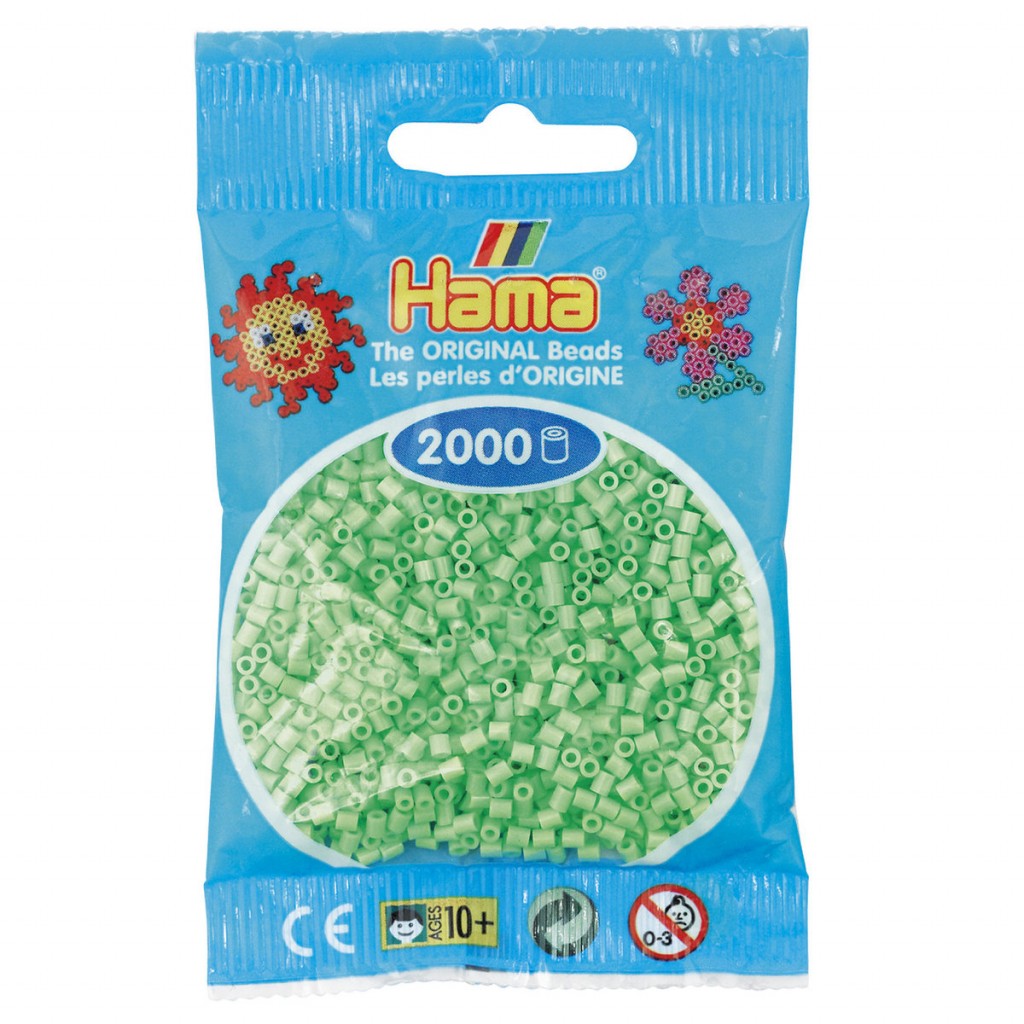 Hama Mini 2000stk - 47 Pastell grønn