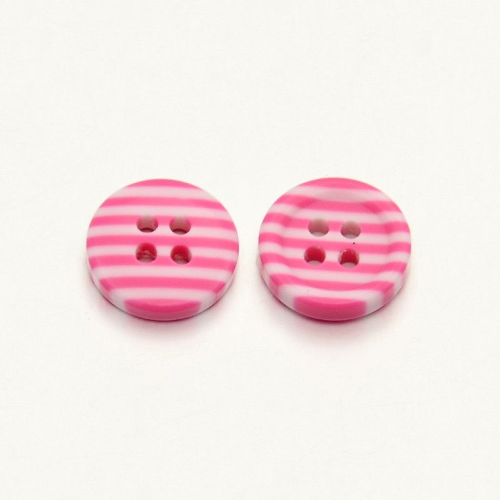 Knapp i Epoxy, 13mm - Striper Fuchsia