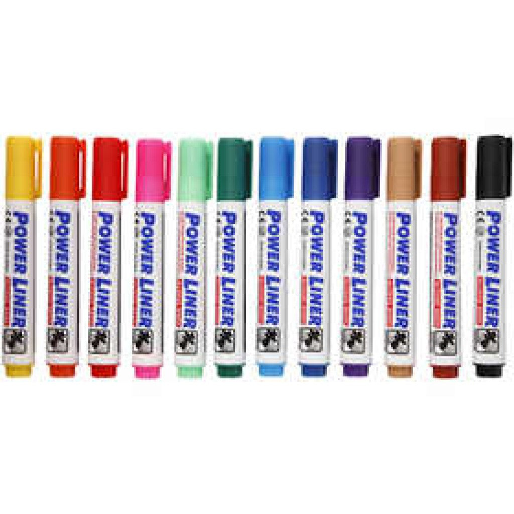 Whiteboardtusj 4mm - Assortert 12stk