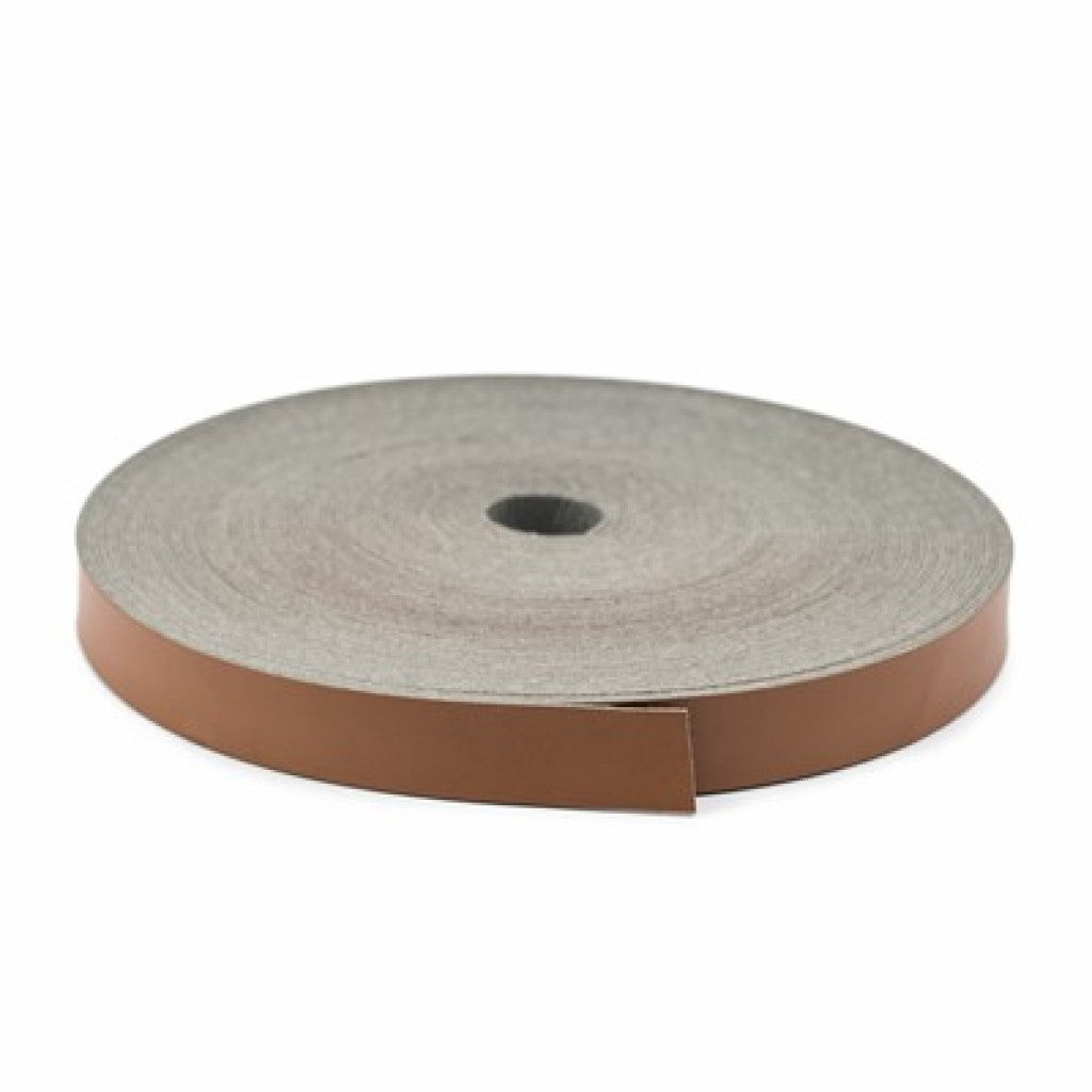 Imitert skinnreim Brun 2cm - 1meter (metervare)