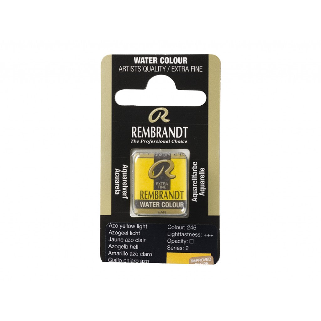 Rembrandt Akvarell Halfpan - Azo Yellow Light 246