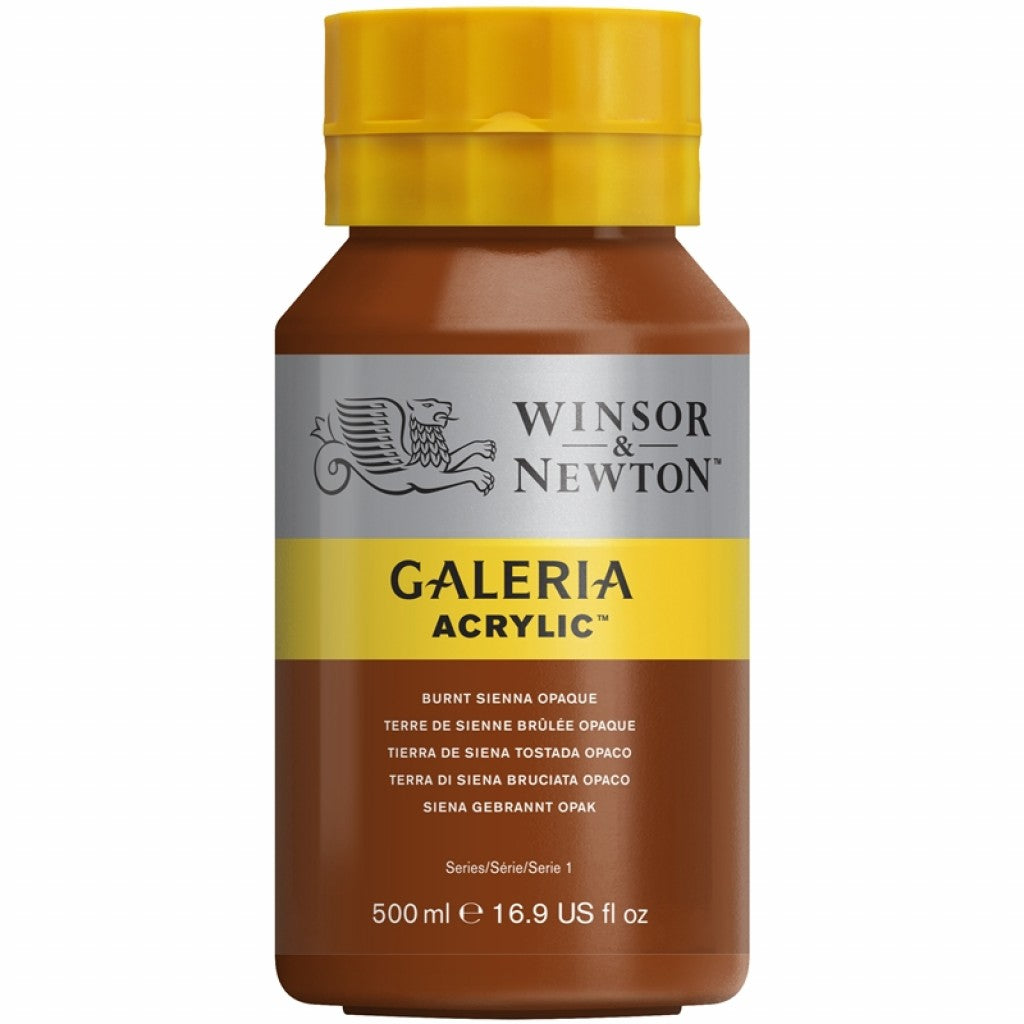 W&N - Galeria Acrylic 500ml - 077 Burnt Sienna Opaque