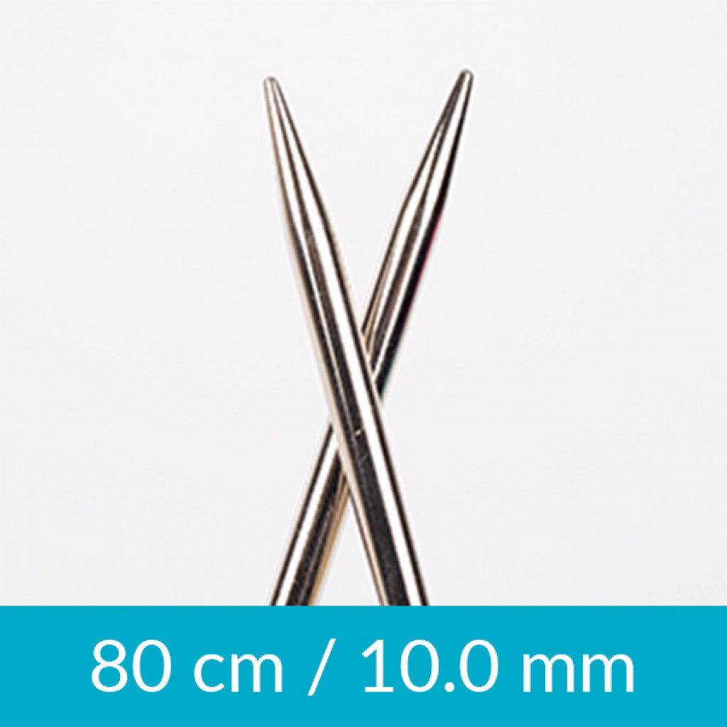 Drops Rundpinne Metall, 80cm - 10.00mm