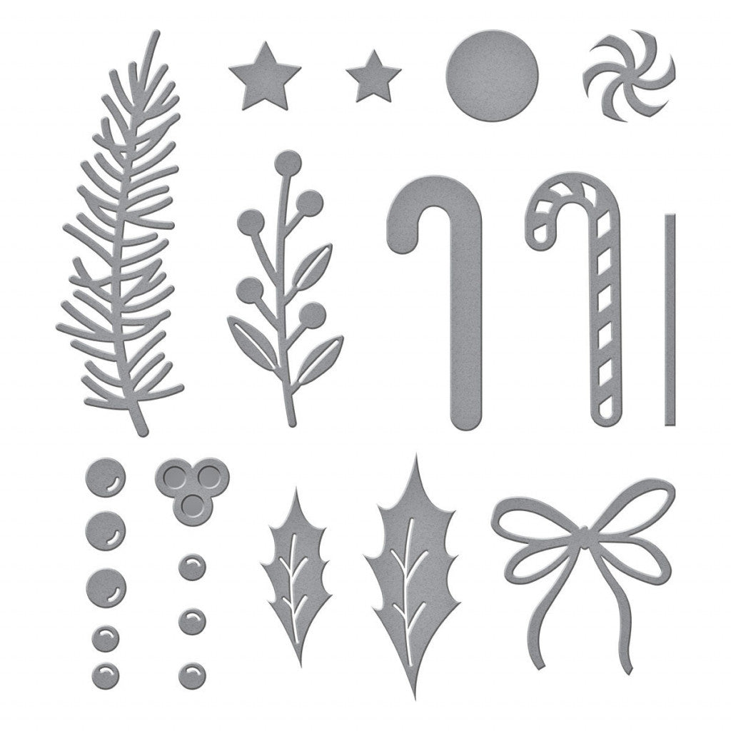 Spellbinders Etched Dies - Parcel & Post Christmas Decorations