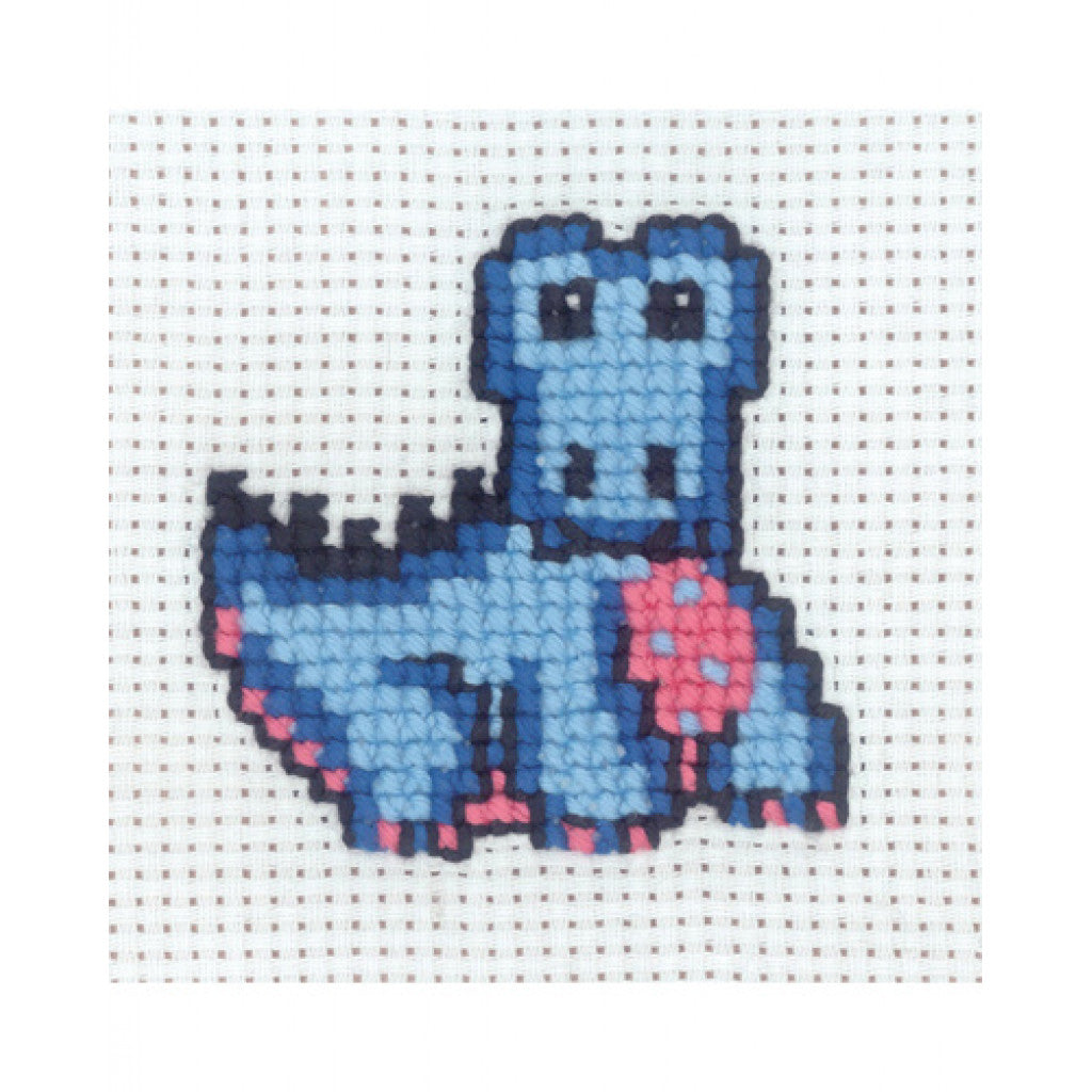 Korsstingsbroderi - Drage 8x8cm