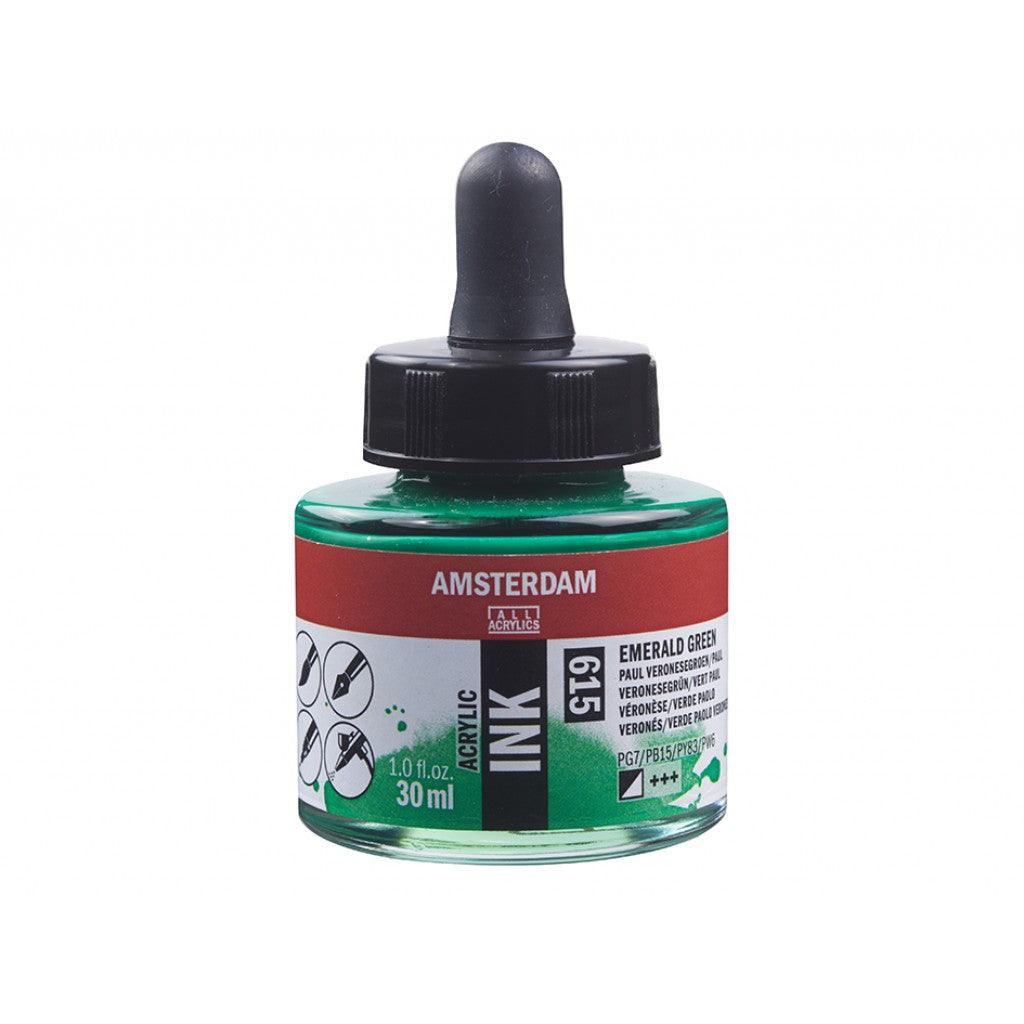 Amsterdam Ink 30ml - 615 Emerald Green - HobbyHimmelen