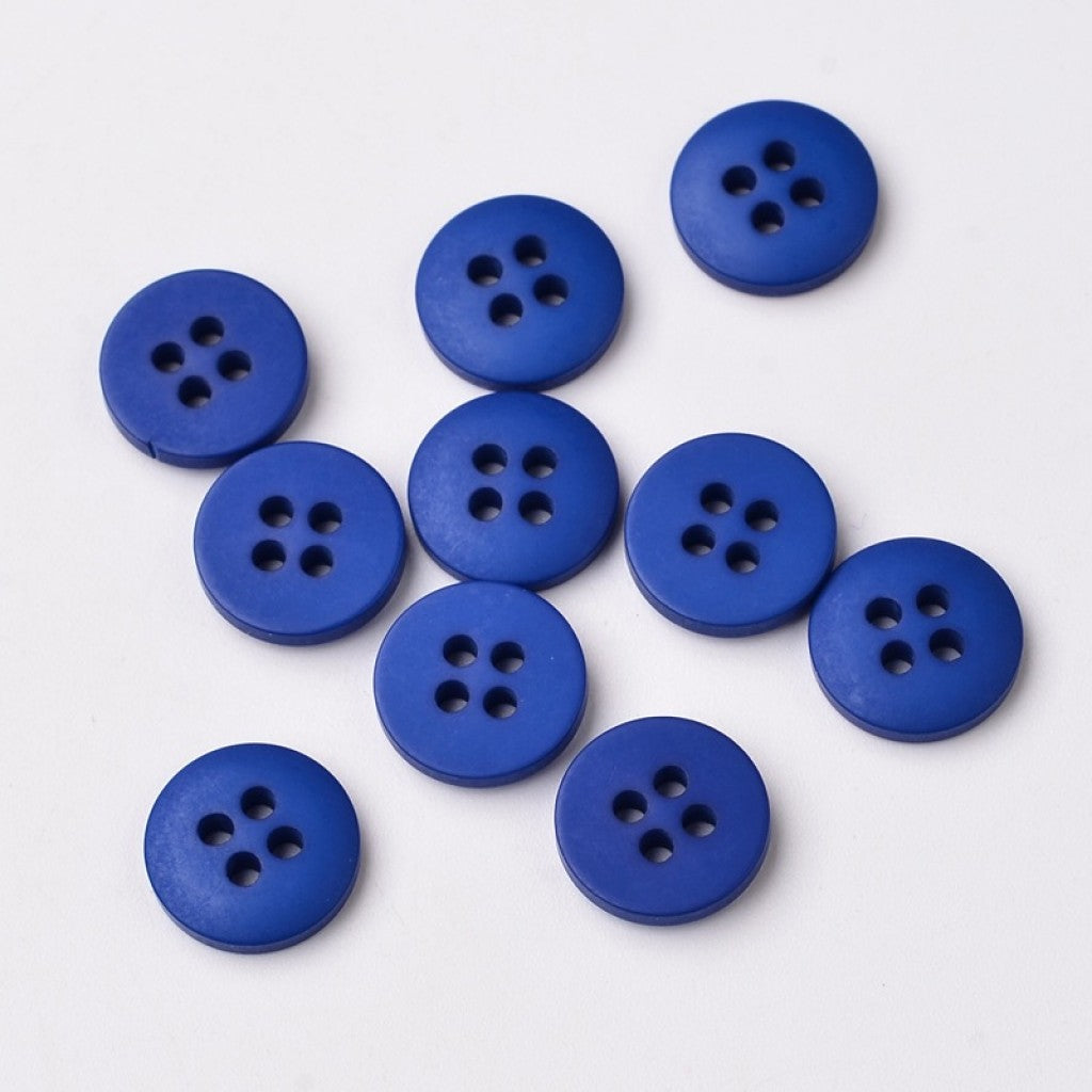 Knapp i Frostet Epoxy, 23mm - Medium Blue
